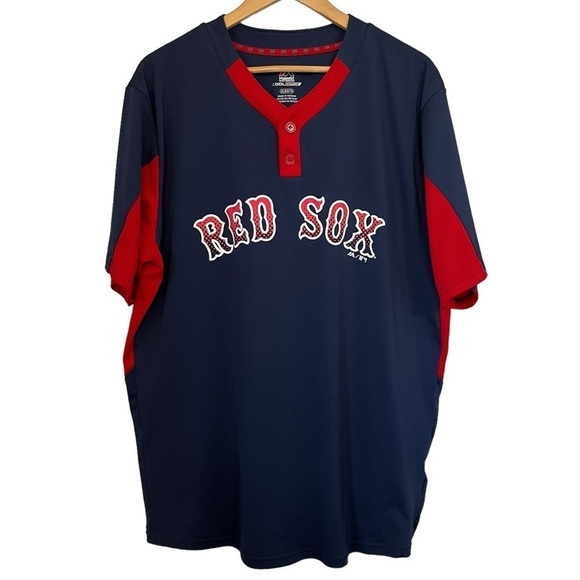 Red Sox Majestic Cool Base Navy & Red Spring Training Jersey Size XL - Picture 1 of 9